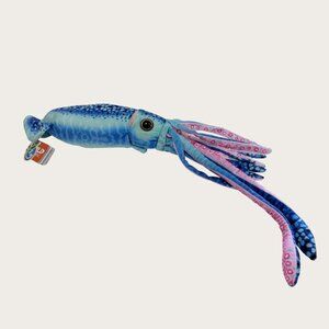 Wild Republic Blue Squid Plush Animal Stuffed Toy Sea Life New with Tags